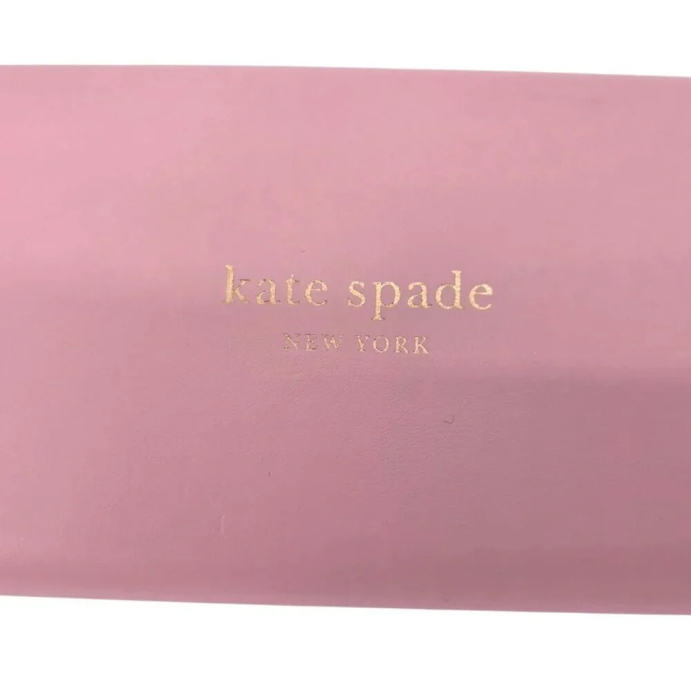 Kate Spade New York Glasses Hard Case Pink Green 6.25 X 2.75 X 2